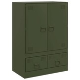 Hoge Kast Olijfgroen Staal 67x39x95 cm - 60% Korting!