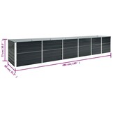 vidaXL Verhoogde Plantenbak 480x80x77 cm Staal Antraciet | 55% Korting!