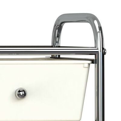 VidaXL Opbergtrolley Wit met 4 Lades - 35% Korting! Ongebruikt!