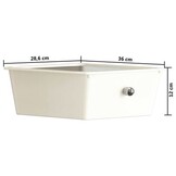 VidaXL Opbergtrolley Wit met 4 Lades - 35% Korting! Ongebruikt!