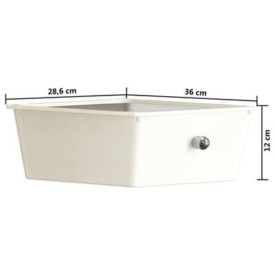 VidaXL Opbergtrolley Wit met 4 Lades - 35% Korting! Ongebruikt!