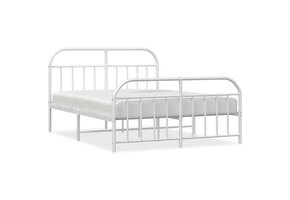 vidaXL Wit Metaal Bedframe 160x200cm - 55% Korting! Lichte Krasjes