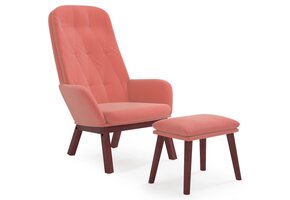 VidaXL Relaxstoel Fluweel Roze - 55% Korting! Uitgepakt, Goede Staat