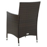 VidaXL Tuinstoelen 2x Poly Rattan Bruin met Kussens - 61% Korting!