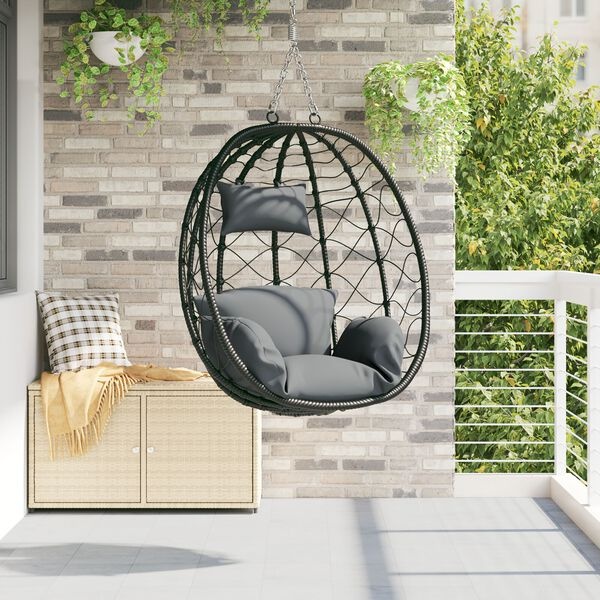 VidaXL Eei-stoel Antraciet Poly Rattan - 46% Korting!