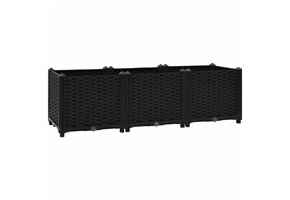 VidaXL Verhoogde Plantenbak 120x40x38 cm Zwart | 40% Korting