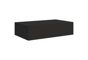 vidaXL Wandschap met Lade Zwart 40cm | -55% Korting | Lichte Krasjes