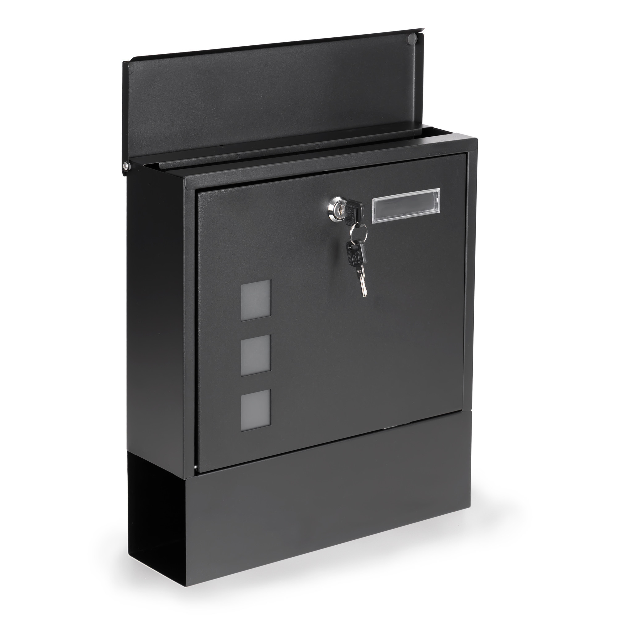 Brievenbus Antraciet met Krantenrol | 40% Korting | Goede Staat