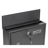 Brievenbus Antraciet met Krantenrol | 40% Korting | Goede Staat