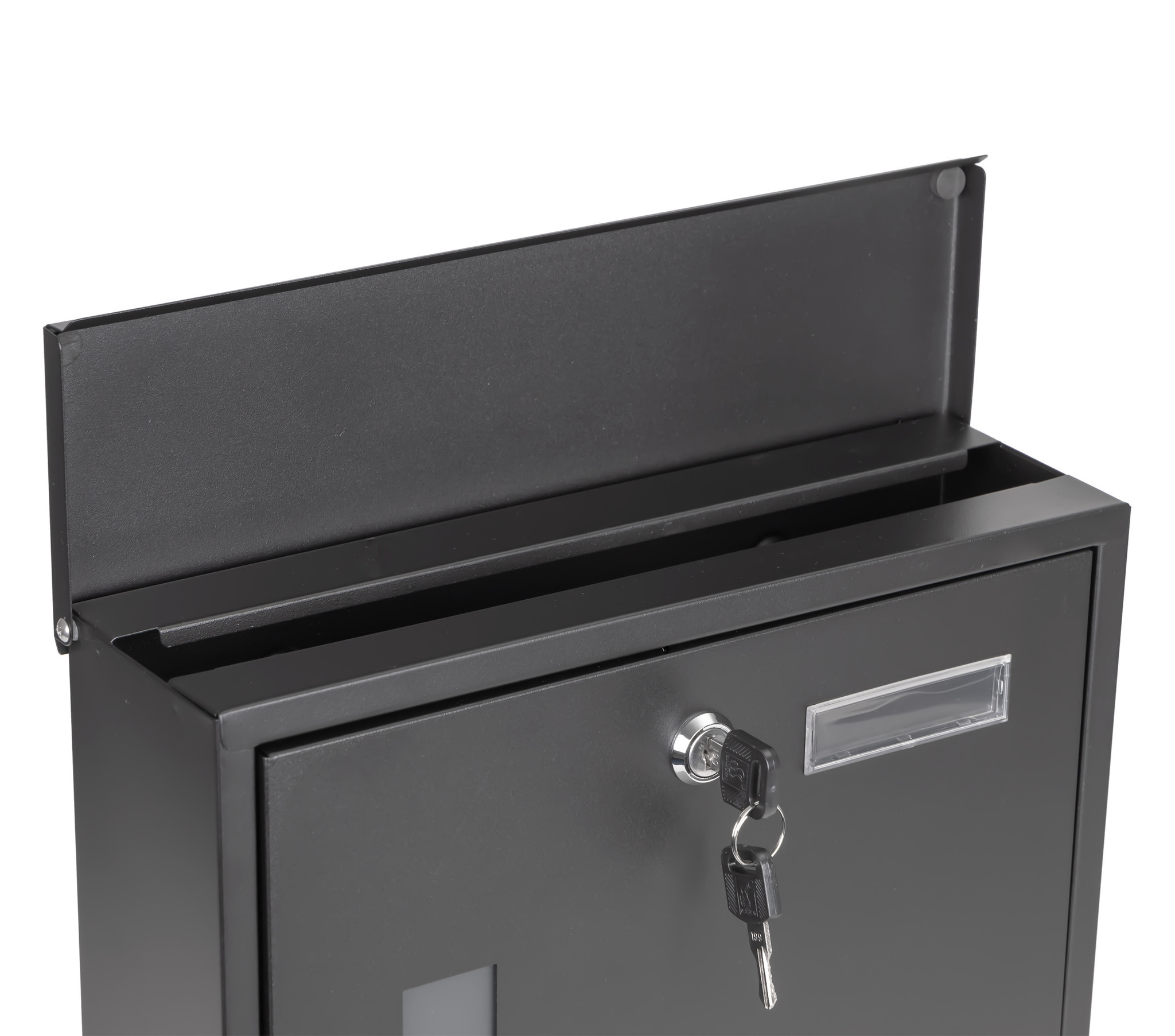 Brievenbus Antraciet met Krantenrol | 40% Korting | Goede Staat