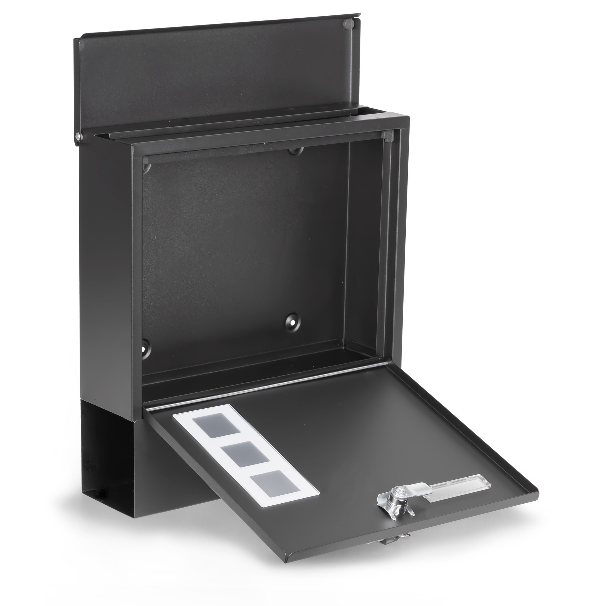 Brievenbus Antraciet met Krantenrol | 40% Korting | Goede Staat