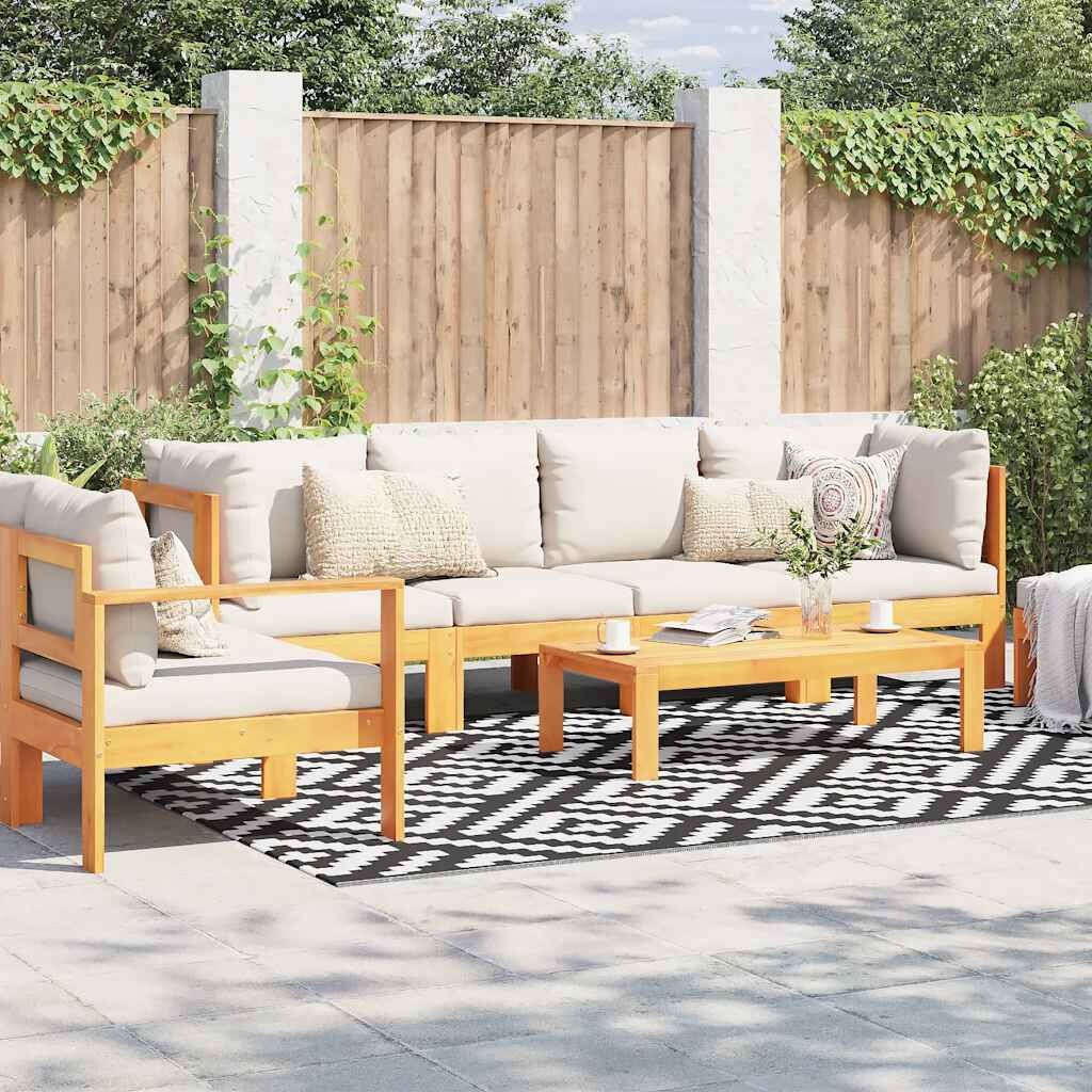 VidaXL Buitenkleed ARAKIL 190x290 cm PP Wit/Zwart - Nu 35% Korting!