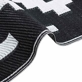 VidaXL Buitenkleed ARAKIL 190x290 cm PP Wit/Zwart - Nu 35% Korting!