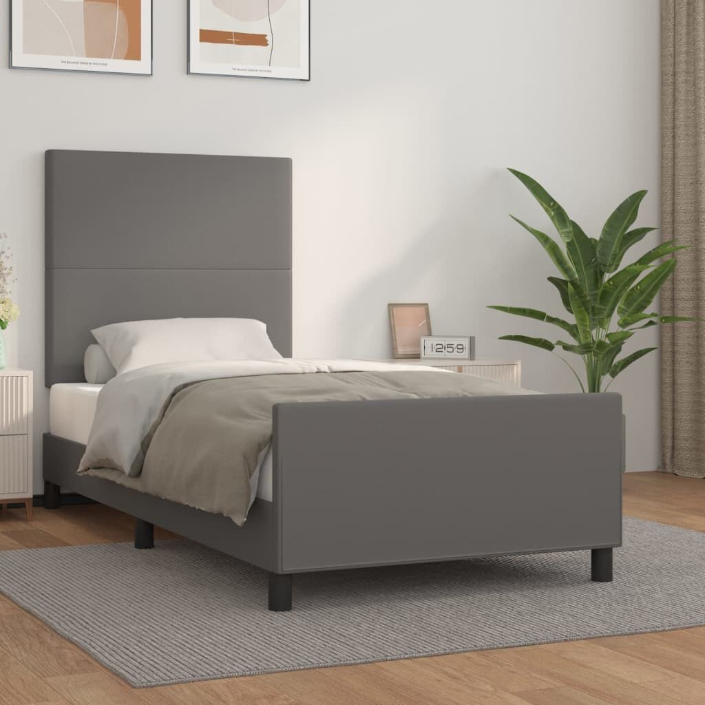 vidaXL Bedframe Grijs 90x190 cm - 69% Korting! Ongeremonteerd, lichte schade