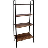 Open Boekenkast met 4 Schappen - Bruin & Zwart | 40% Korting!