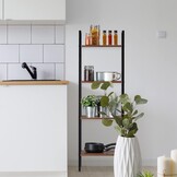 Open Boekenkast met 4 Schappen - Bruin & Zwart | 40% Korting!