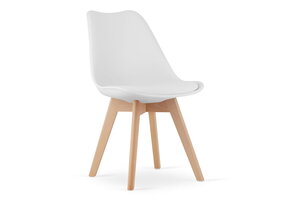 Kuipstoelen Eetkamerstoelen Wit (4 stuks) - 40% Korting!
