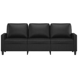 VidaXL Driezitsbank Kunstleer Zwart - 40% Korting! Laatste Kans!