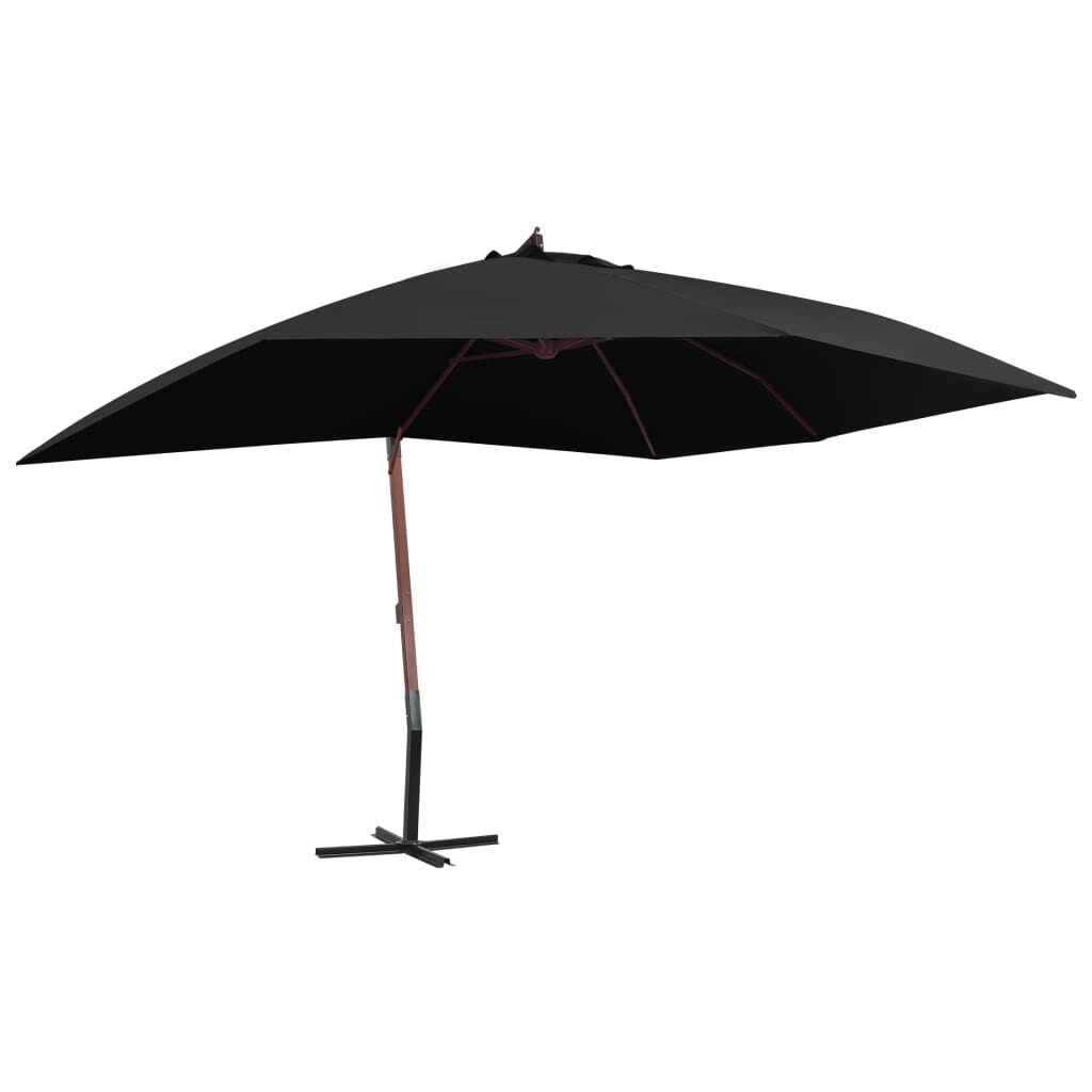 Zweefparasol VidaXL 400x300cm Zwart - 51% Korting!