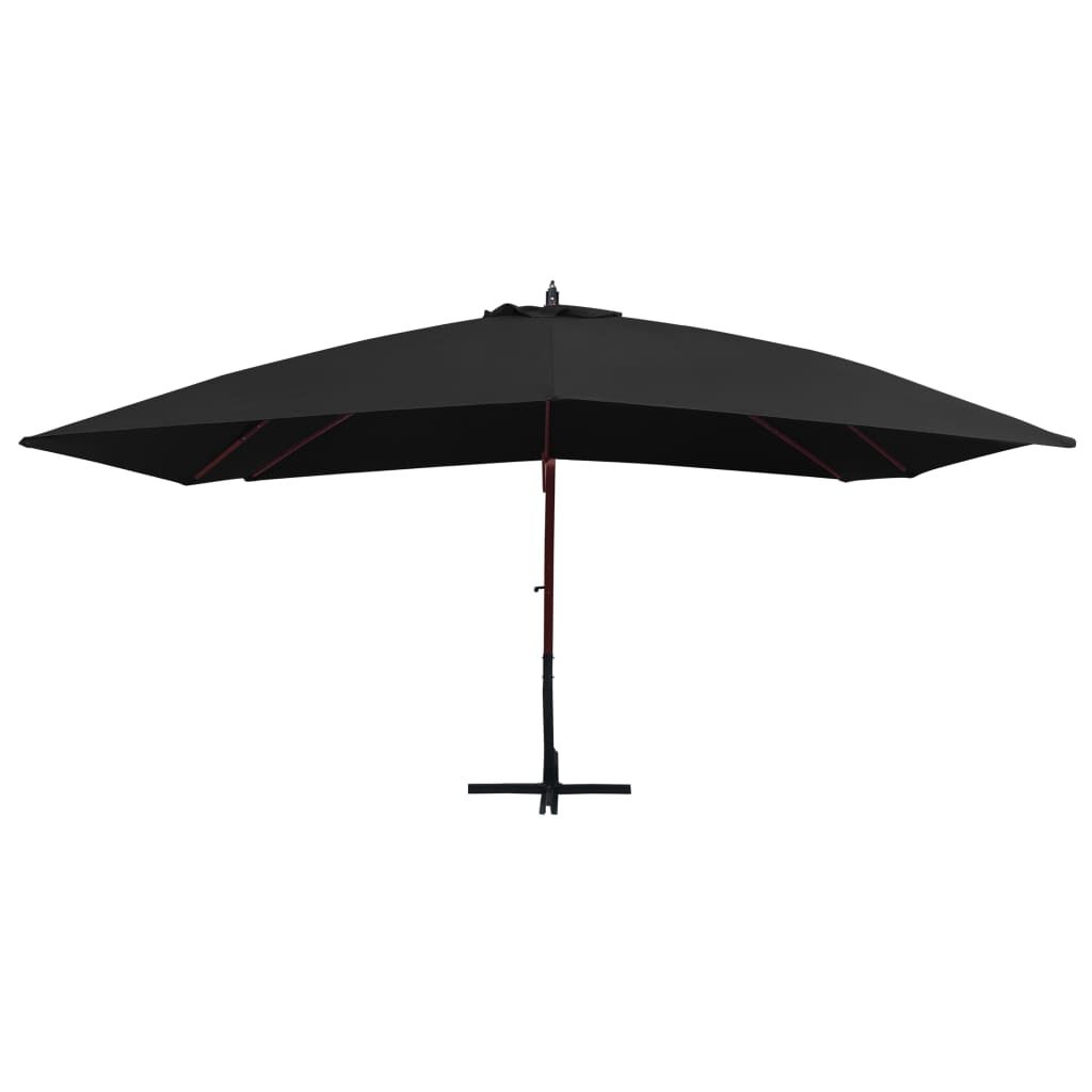Zweefparasol VidaXL 400x300cm Zwart - 51% Korting!
