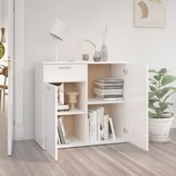 vidaXL Dressoir Hoogglans Wit - 55% Korting | Beschadigde Hoeken