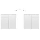 vidaXL Dressoir Hoogglans Wit - 55% Korting | Beschadigde Hoeken