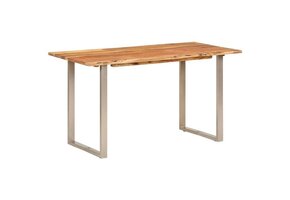VidaXL Eettafel Massief Acaciahout - 140x70cm - 57% Korting!