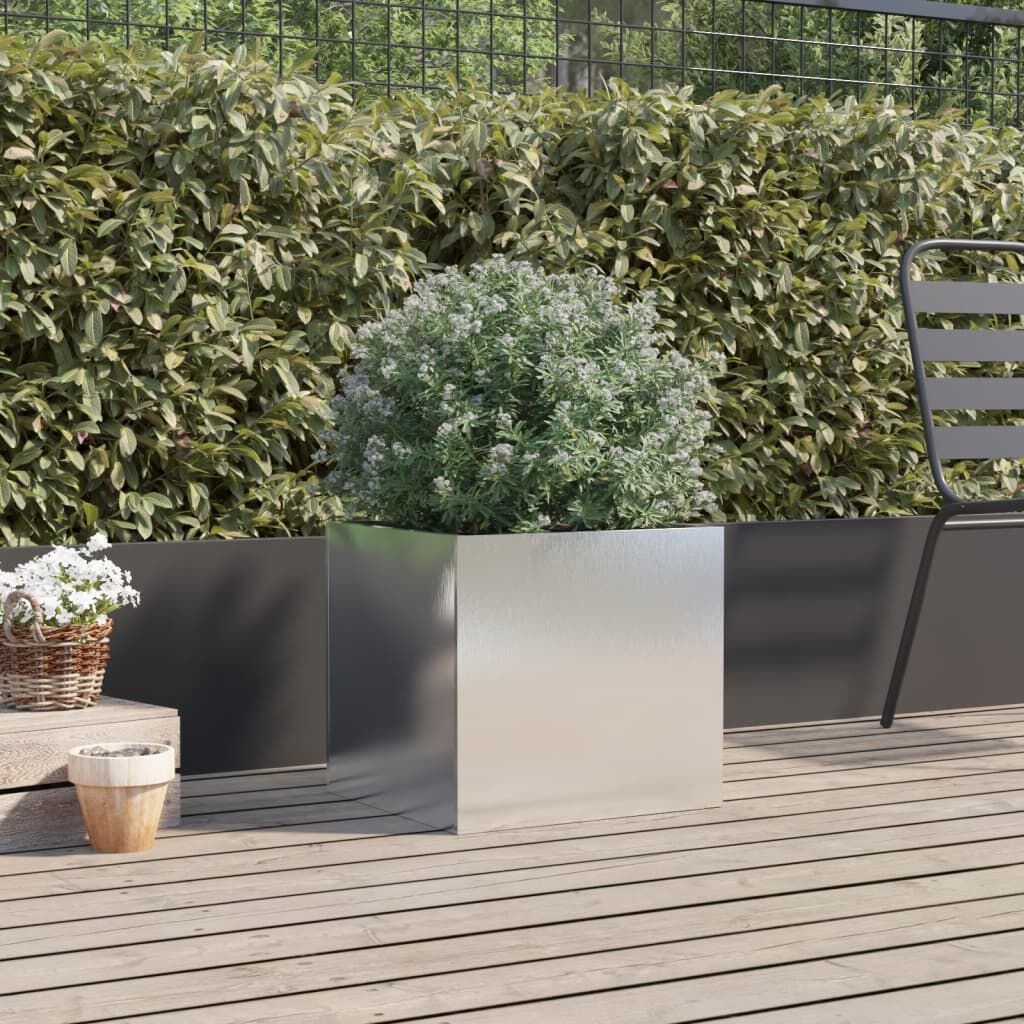 VidaXL Plantenbak RVS Zilver 42x40x39 cm - 35% Korting!