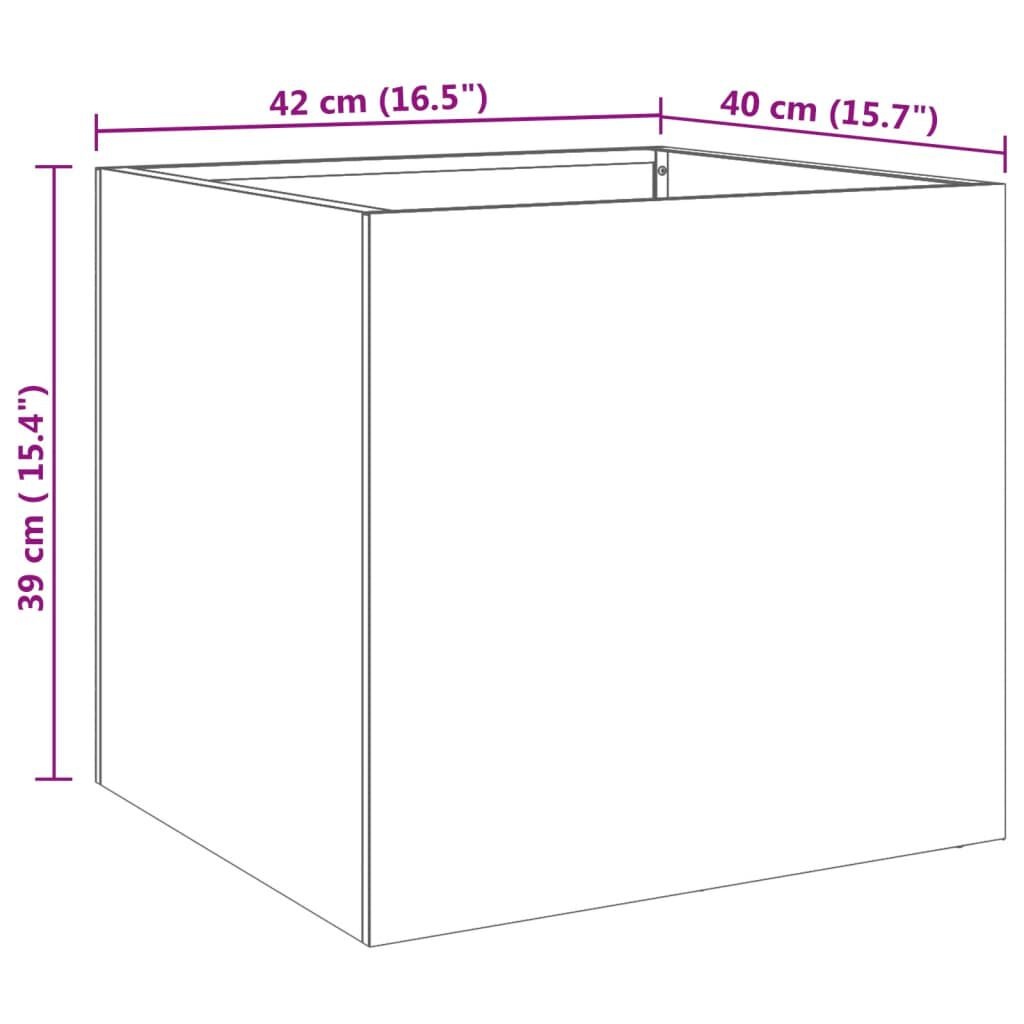 VidaXL Plantenbak RVS Zilver 42x40x39 cm - 35% Korting!