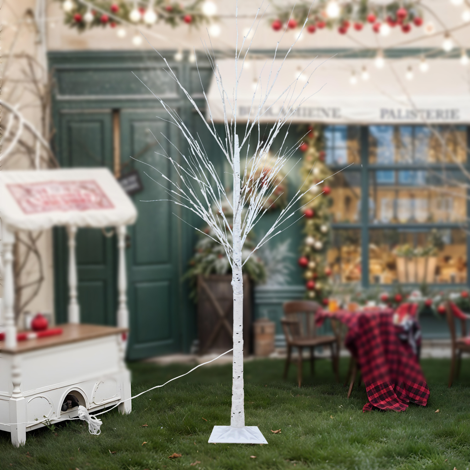 40% KORTING: Kunstboom 180cm met LED - Decoratie Berkenboom