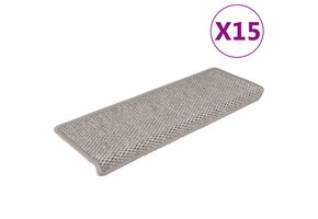 VidaXL Trapmatten Zilver - Sisal-look (15 st.) - 41% Korting!