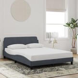vidaXL Bedframe Fluweel Donkergrijs 140x200 cm - 55% Korting!