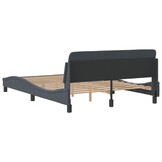vidaXL Bedframe Fluweel Donkergrijs 140x200 cm - 55% Korting!
