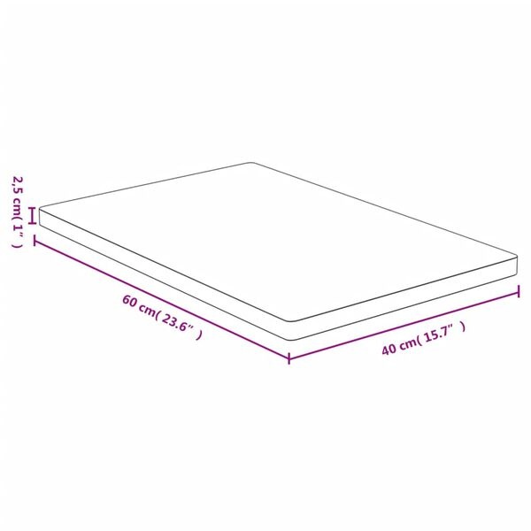 vidaXL Bamboe Tafelblad 40x60x2,5 cm - 61% Korting! Perfect voor Salon- of Bartafel