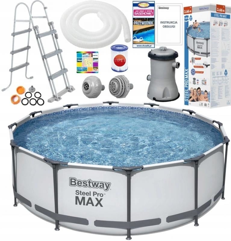Bestway Opzetzwembad 366x100 cm - Compleet met Accessoires | 65% Korting!