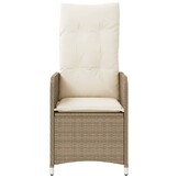 VidaXL Tuinstoelen 2 st. Beige Poly Rattan Verstelbaar + Kussens | 46% Korting!
