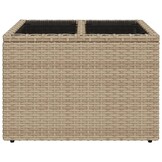 VidaXL Tuintafel Poly Rattan Beige | 40% Korting | Zo Goed Als Nieuw!
