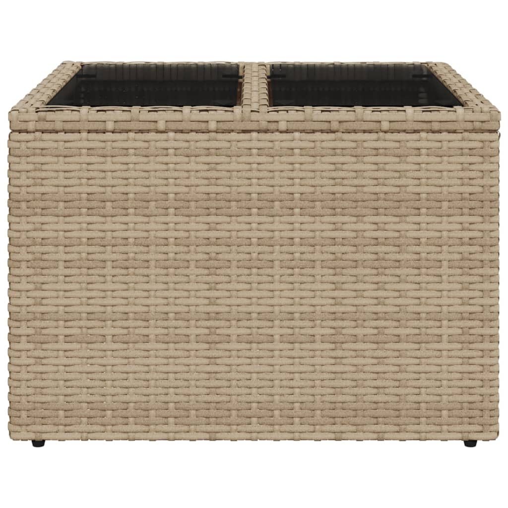 VidaXL Tuintafel Poly Rattan Beige | 40% Korting | Zo Goed Als Nieuw!