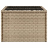 VidaXL Tuintafel Poly Rattan Beige | 40% Korting | Zo Goed Als Nieuw!