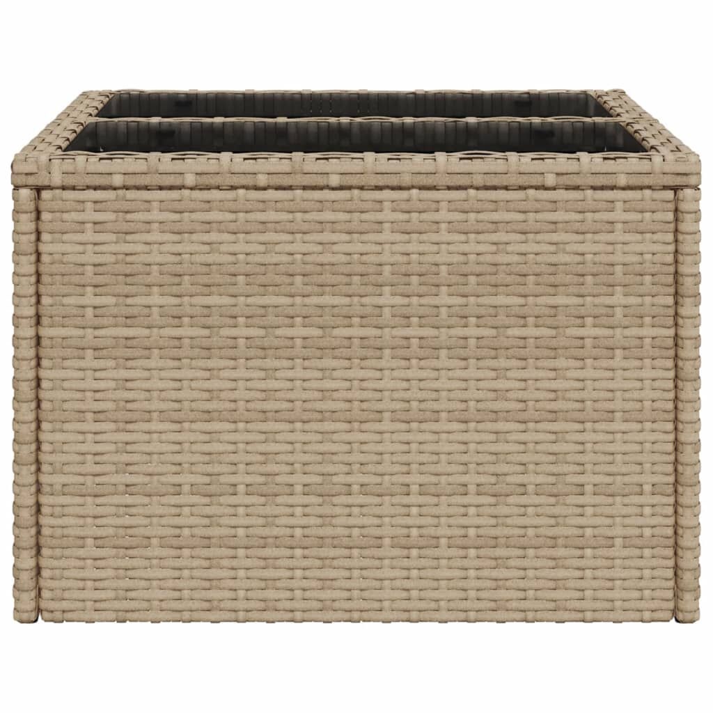 VidaXL Tuintafel Poly Rattan Beige | 40% Korting | Zo Goed Als Nieuw!