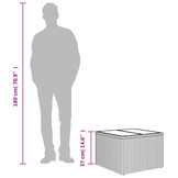 VidaXL Tuintafel Poly Rattan Beige | 40% Korting | Zo Goed Als Nieuw!