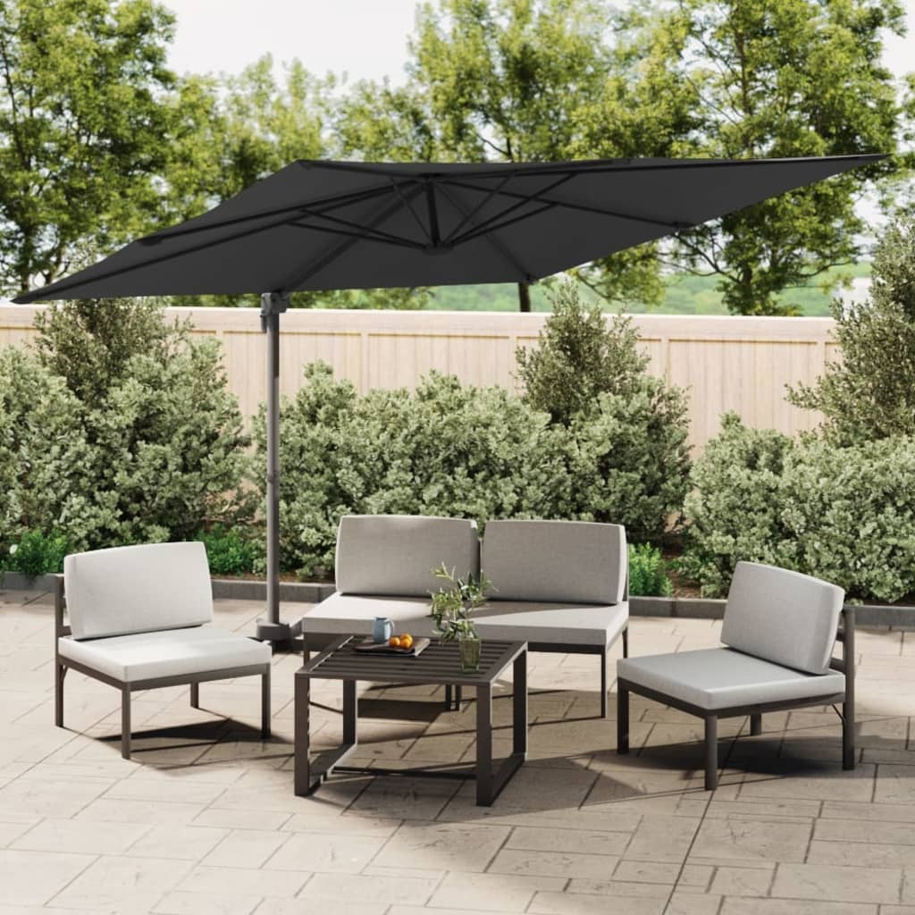 VidaXL Zweefparasol 400x300 cm Zwart - 59% Korting! Snel Nu!