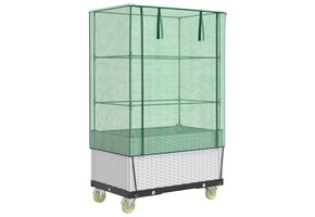 VidaXL Verhoogde Plantenbak Rattanlook - 55% Korting! - 80x50x182 cm