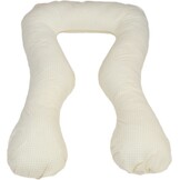 Zwangerschapskussen 300cm Crème Wit - Geruit | 40% Korting