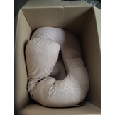 Zwangerschapskussen 300cm Crème Wit - Geruit | 40% Korting