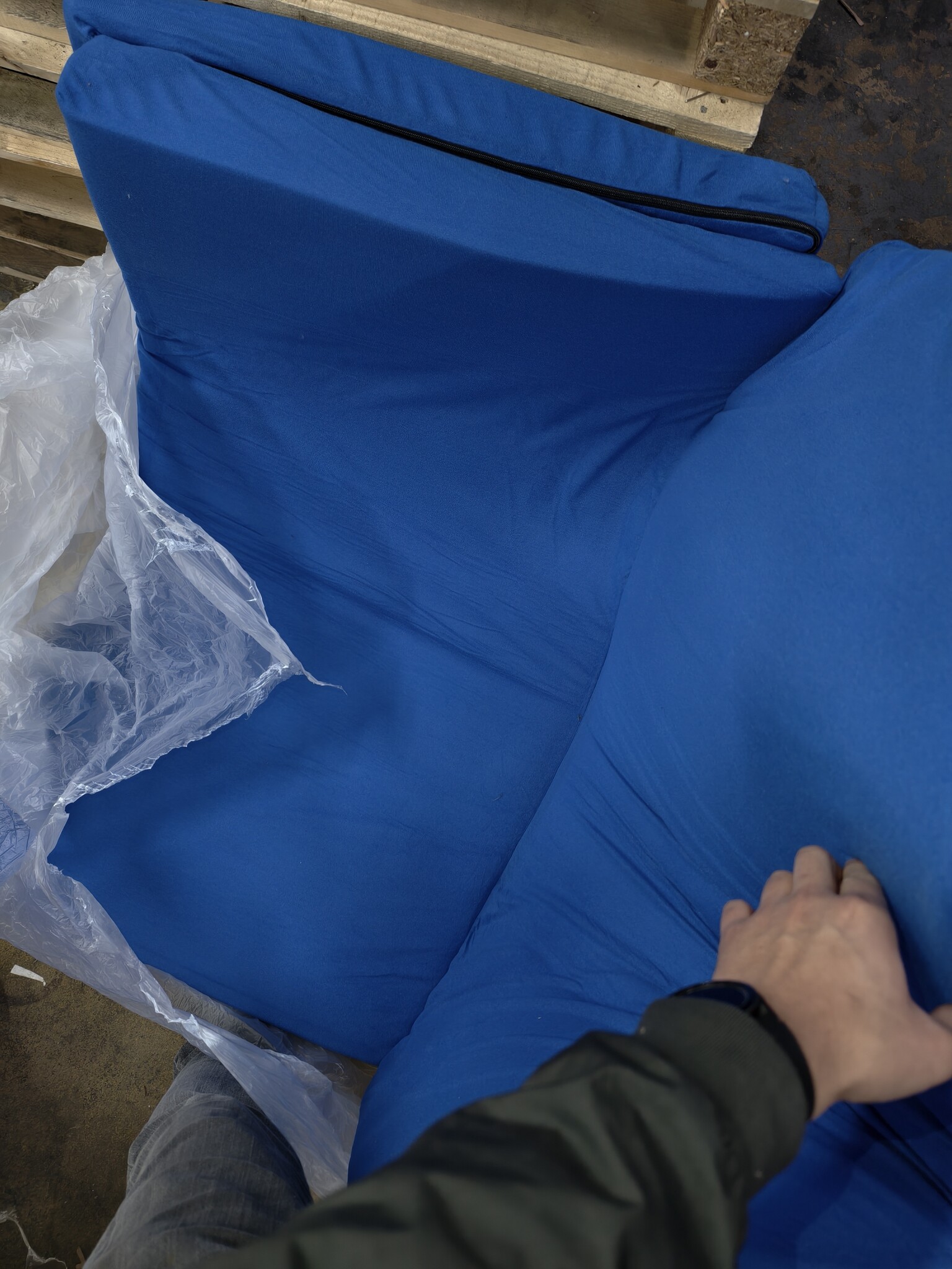 Logeermatras Opvouwbaar 120x200cm Blauw - 60% Korting!