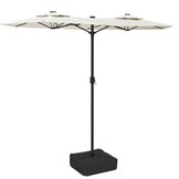 VidaXL Dubbele Parasol met LED (316x240cm) - 65% Korting!