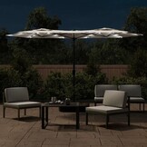 VidaXL Dubbele Parasol met LED (316x240cm) - 65% Korting!