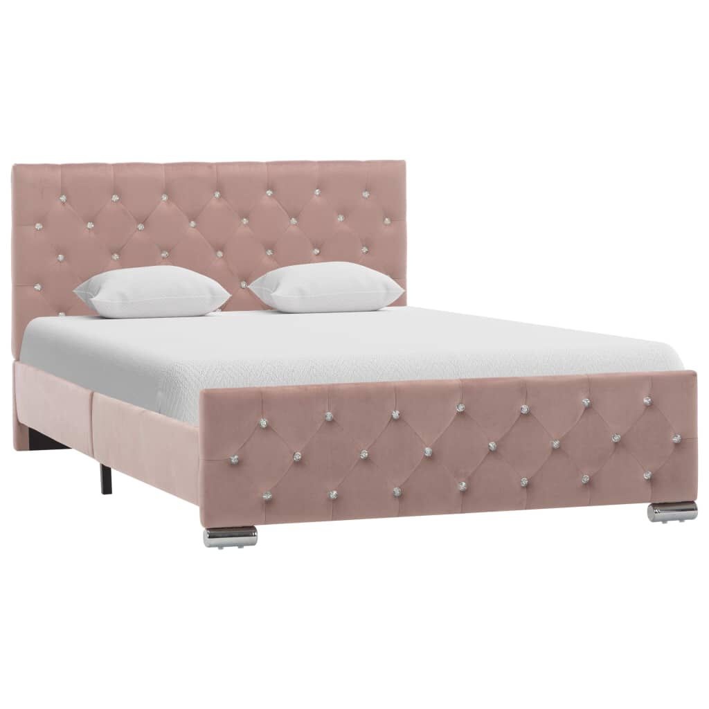 VidaXL Fluweel Bedframe Roze 120x200cm - 40% Korting!