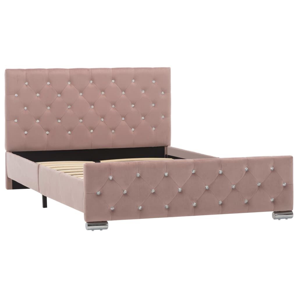 VidaXL Fluweel Bedframe Roze 120x200cm - 40% Korting!
